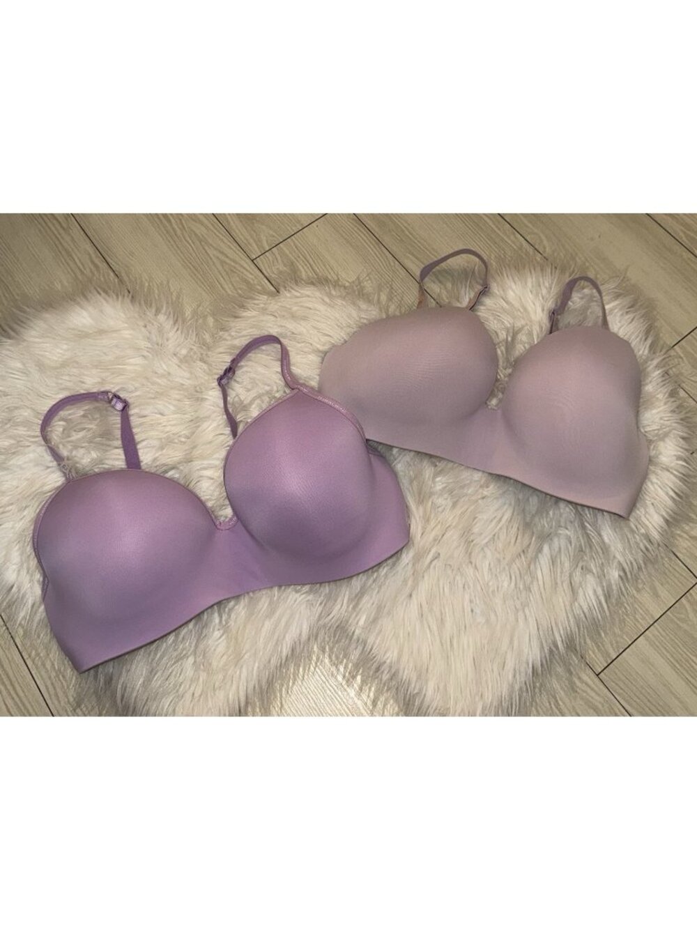 Victorias Secret T-Shirt Lightly Lined Wireless Bra Womens 38DD Purple